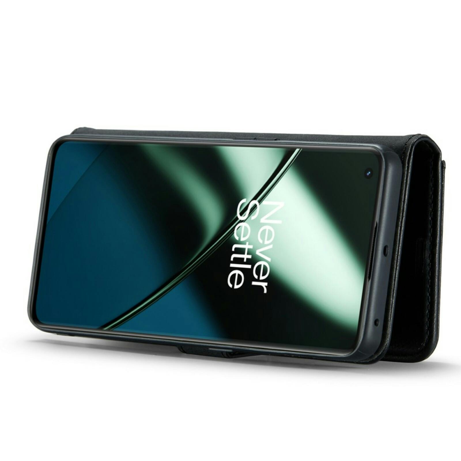 DG.MING OnePlus 11 Lederen 2-in-1 Wallet Hoesje Zwart