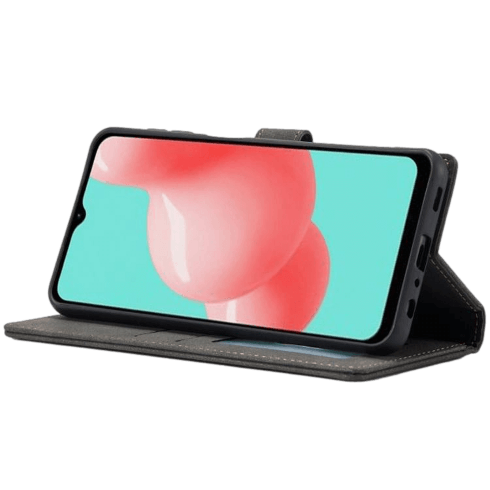 ForwenW Samsung Galaxy A32 Mat bookcase hoesje Zwart