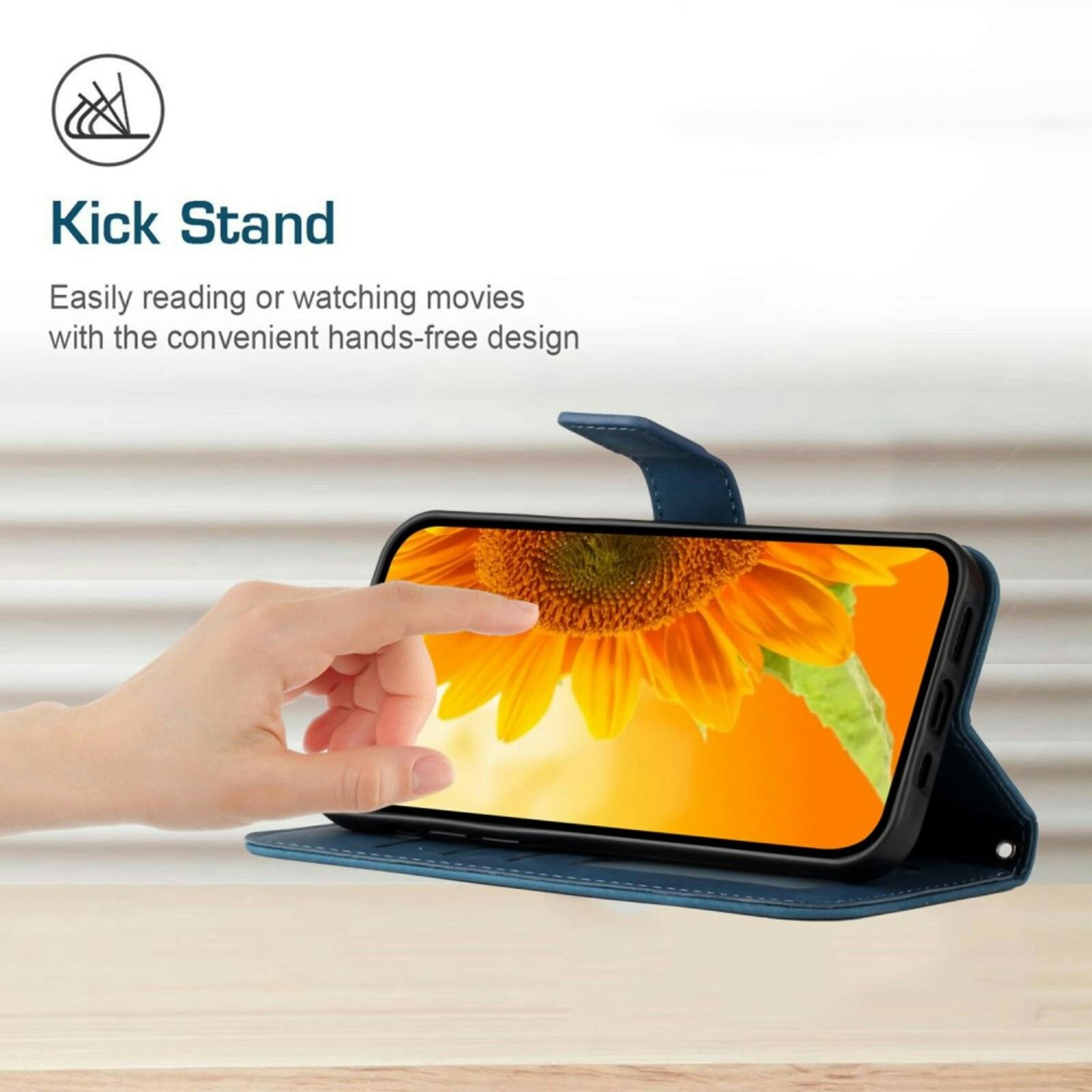 Mocaa Samsung A26 5G Sunflower Bookcase met Koord Blauw