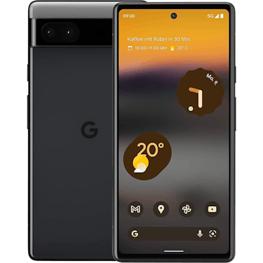 Google Pixel 6a Charcoal - Voorkant & achterkant