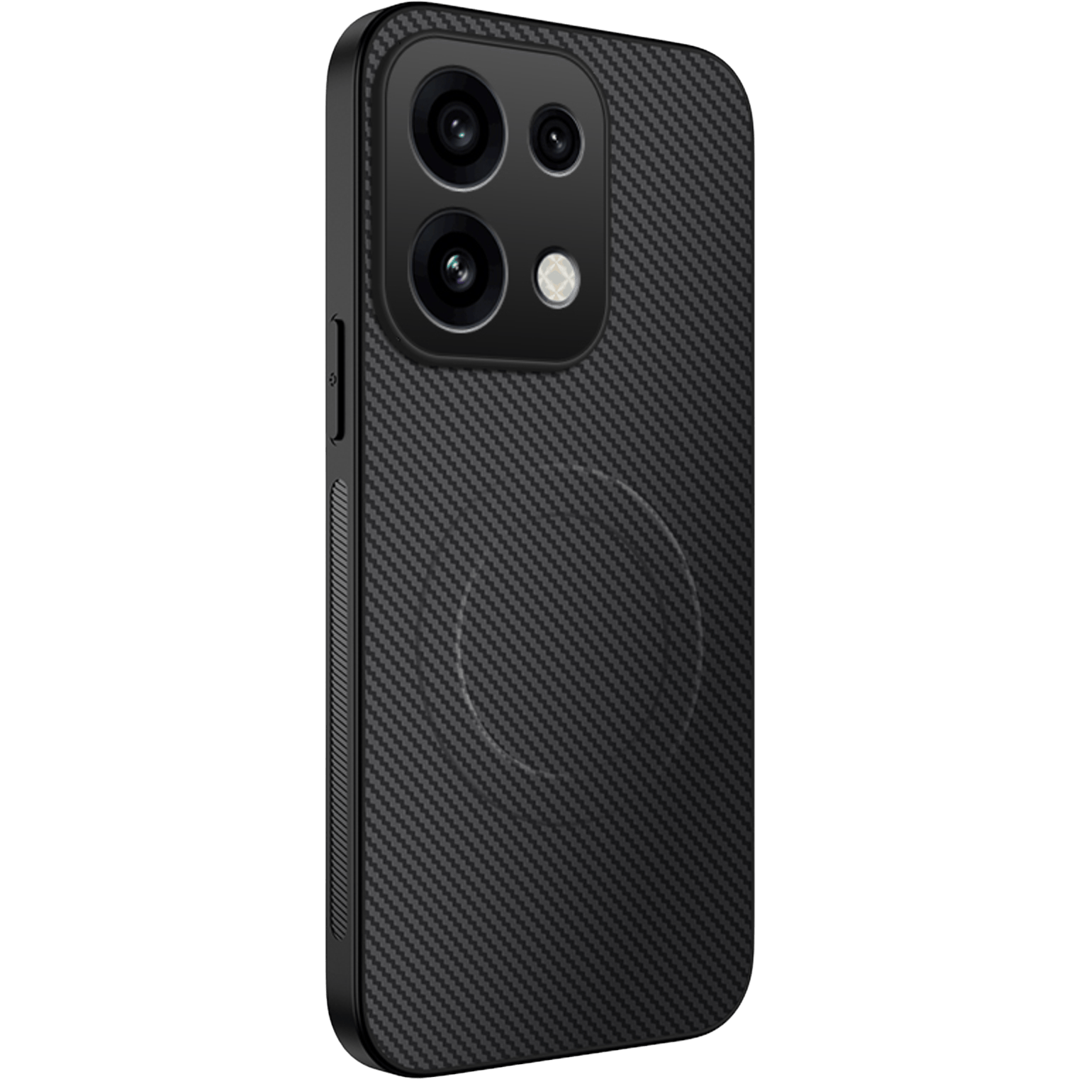 CaseBody OPPO Reno16 (Pro) 5G Carbon Fiber Magnetic Hoesje Zwart