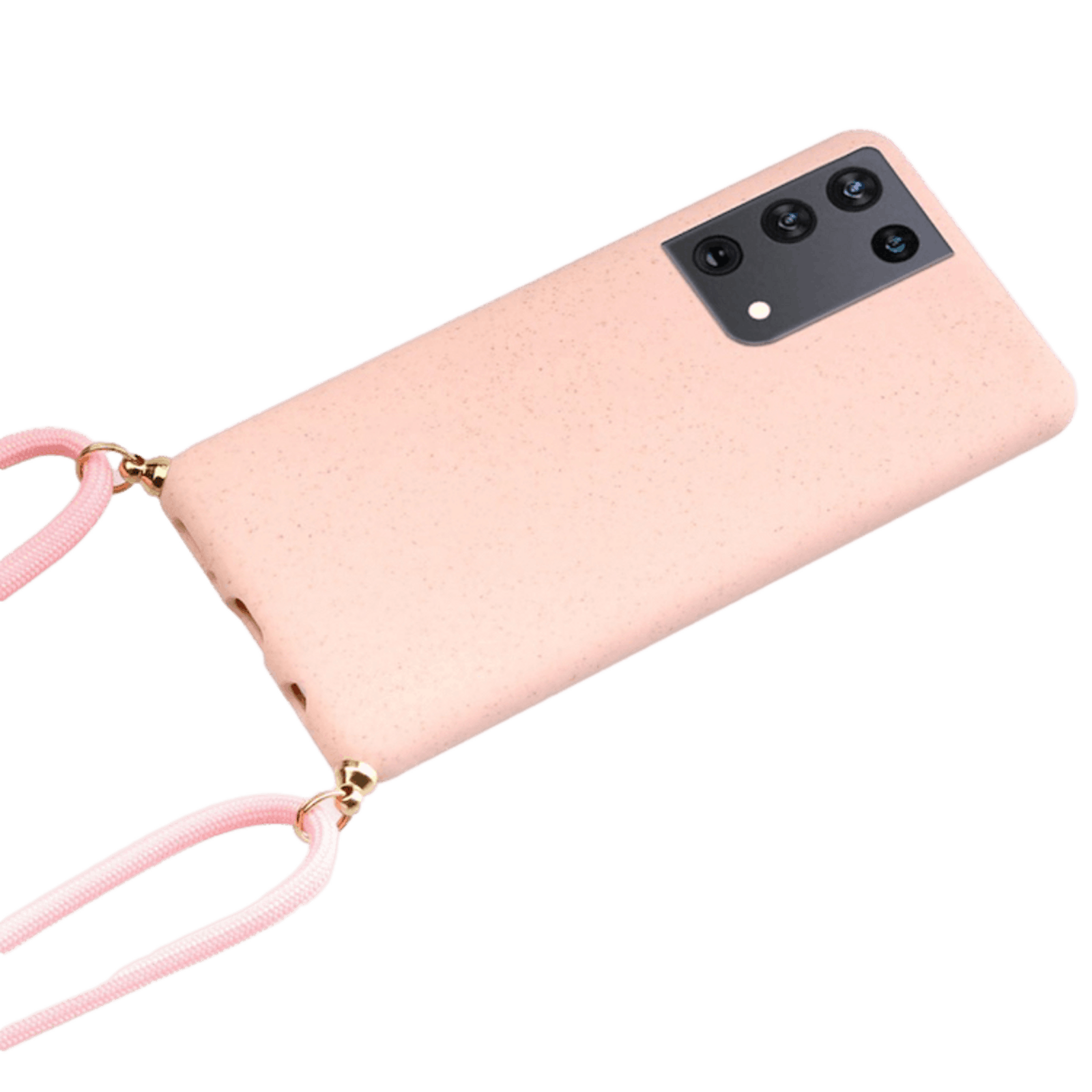 Mocaa Samsung Galaxy S21 Ultra Telefoonhoesje met Koord Roze