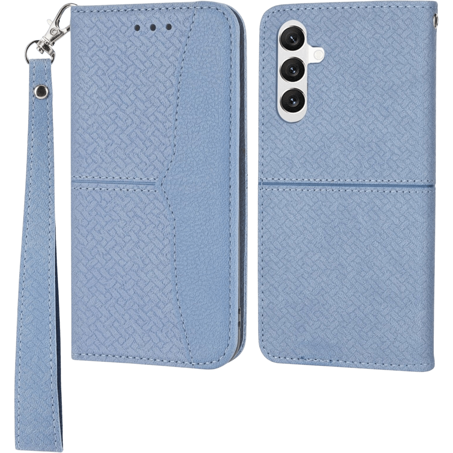 Comfycase Samsung A56 Zacht Boek Hoesje met Koord Blauw