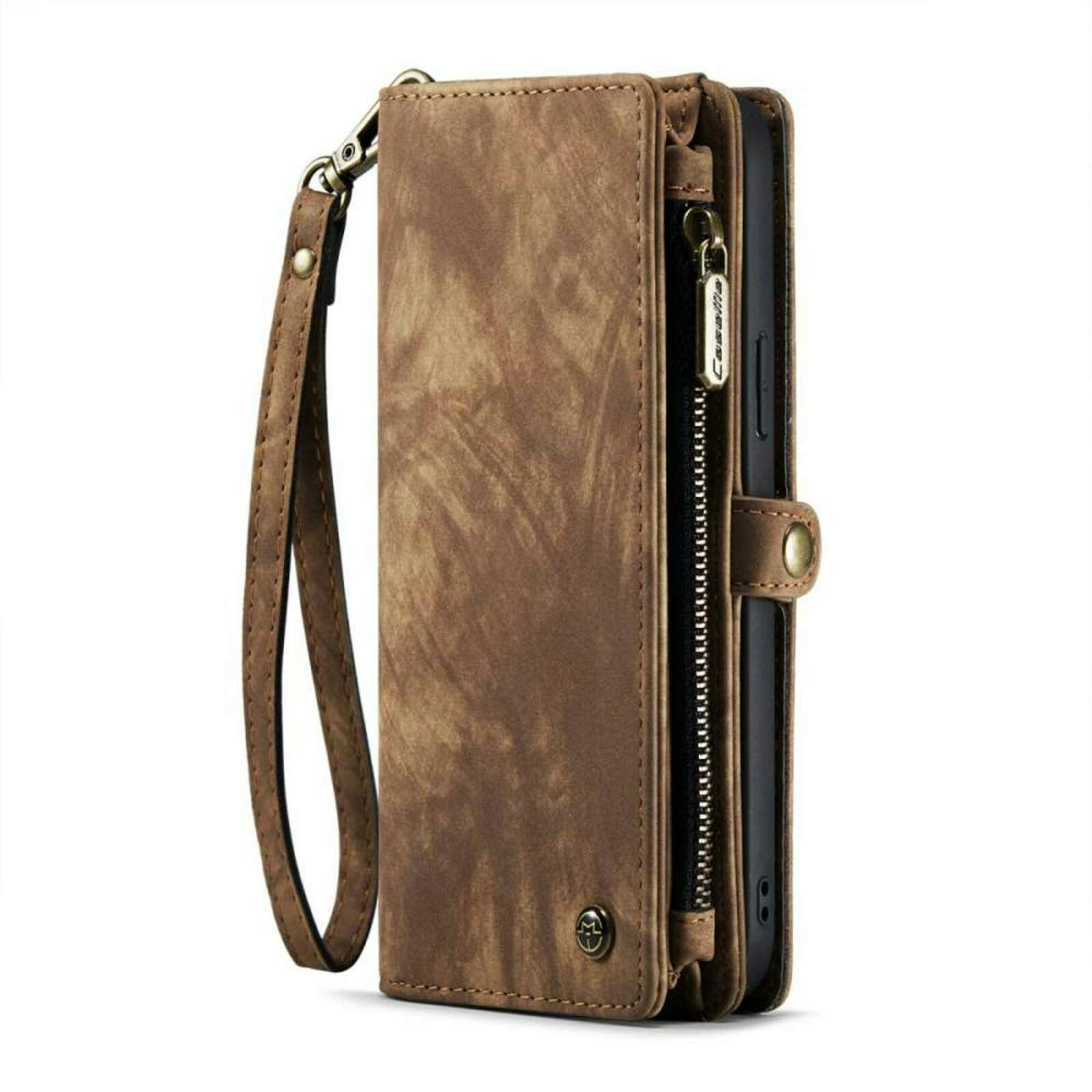 Caseme iPhone 14 Plus Vintage Portemonnee Hoesje Bruin