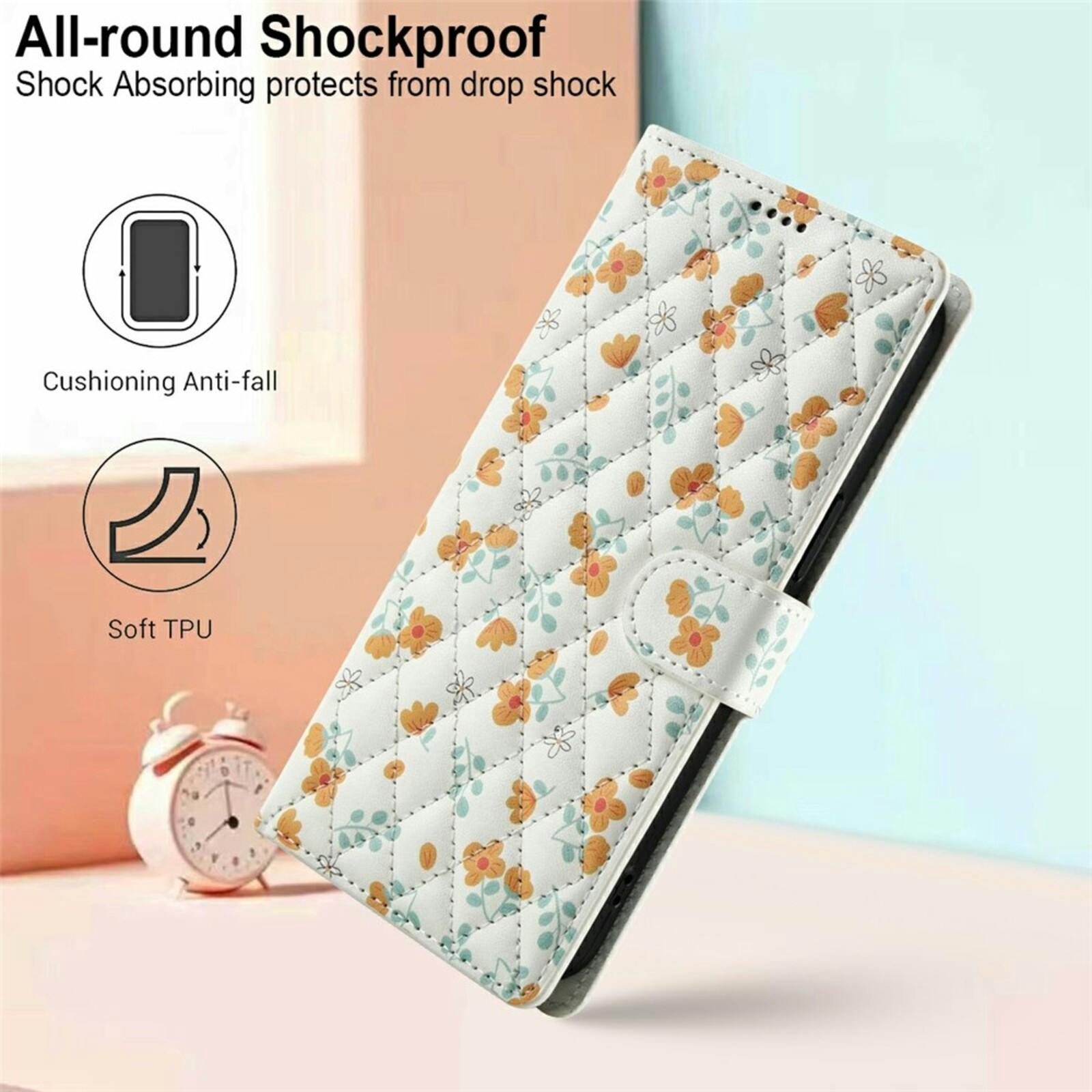 Comfycase Samsung Galaxy S24 / S25 Floral Bookcase Hoesje Bloemen