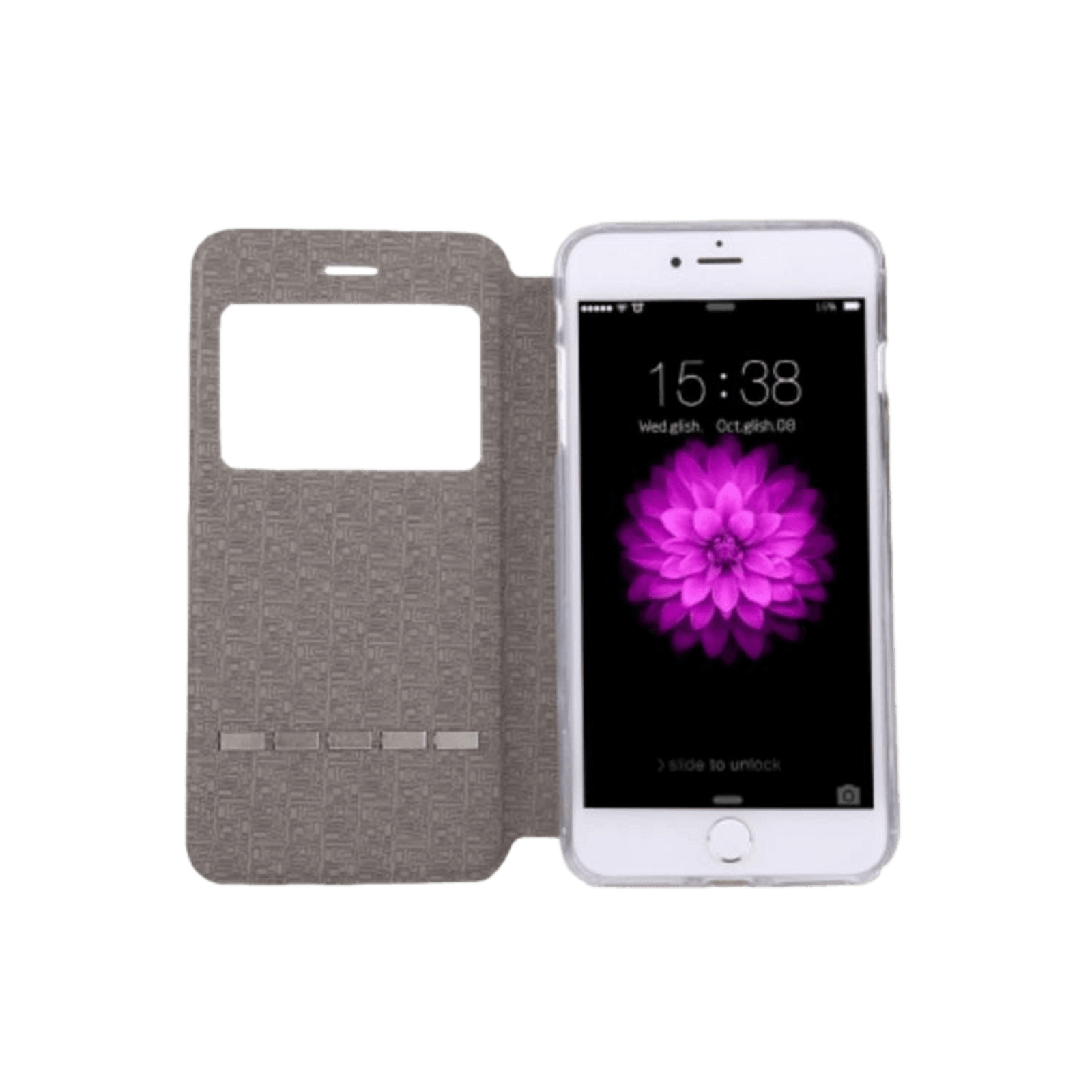 Comfycase iPhone 7 Plus / 8 Plus View Hoesje Wit