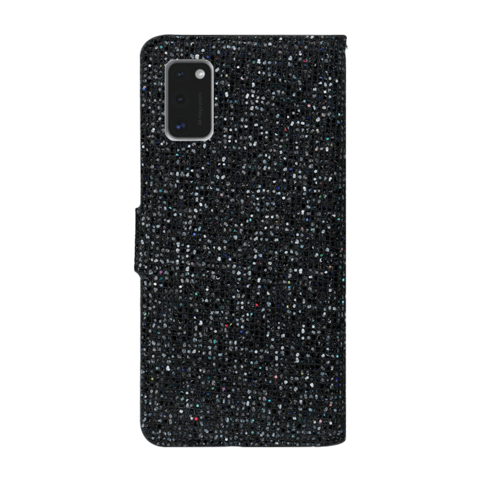 Mocaa Samsung Galaxy A41 Shimmer and Shine Bookcase Hoesje Zwart