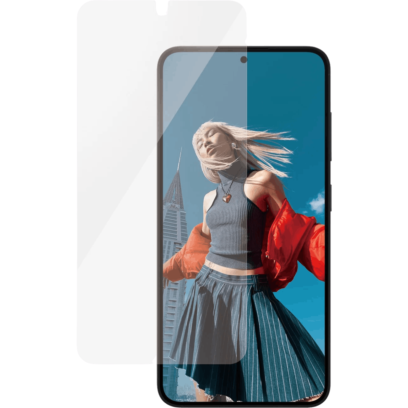 PanzerGlass Samsung Galaxy S25 Wide Fit Screenprotector Transparant - Voorkant