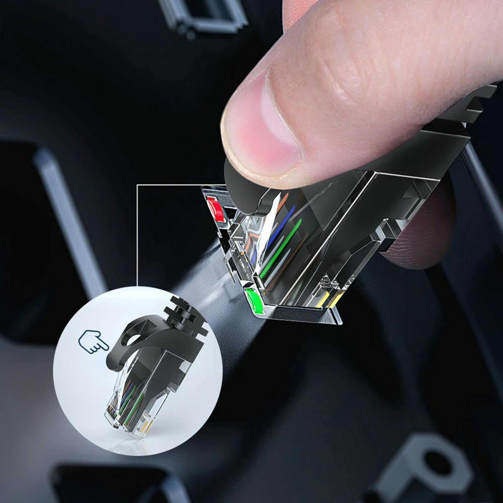 Essager CAT6 S/FTP LAN Ethernet Kabel Plat Zwart 10m