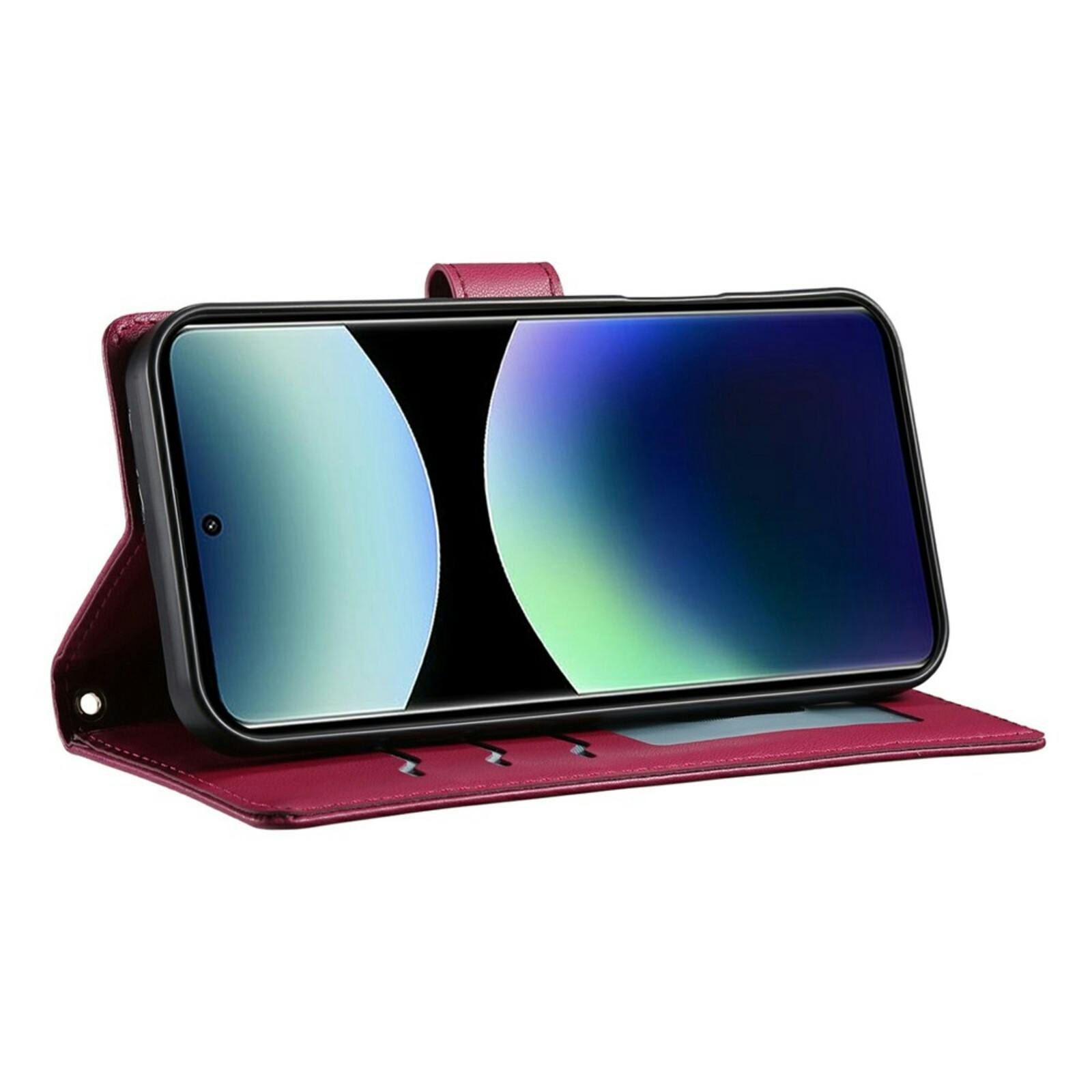 Comfycase Xiaomi Redmi Note 15 Pro 5G Bookcase met Koord Rood