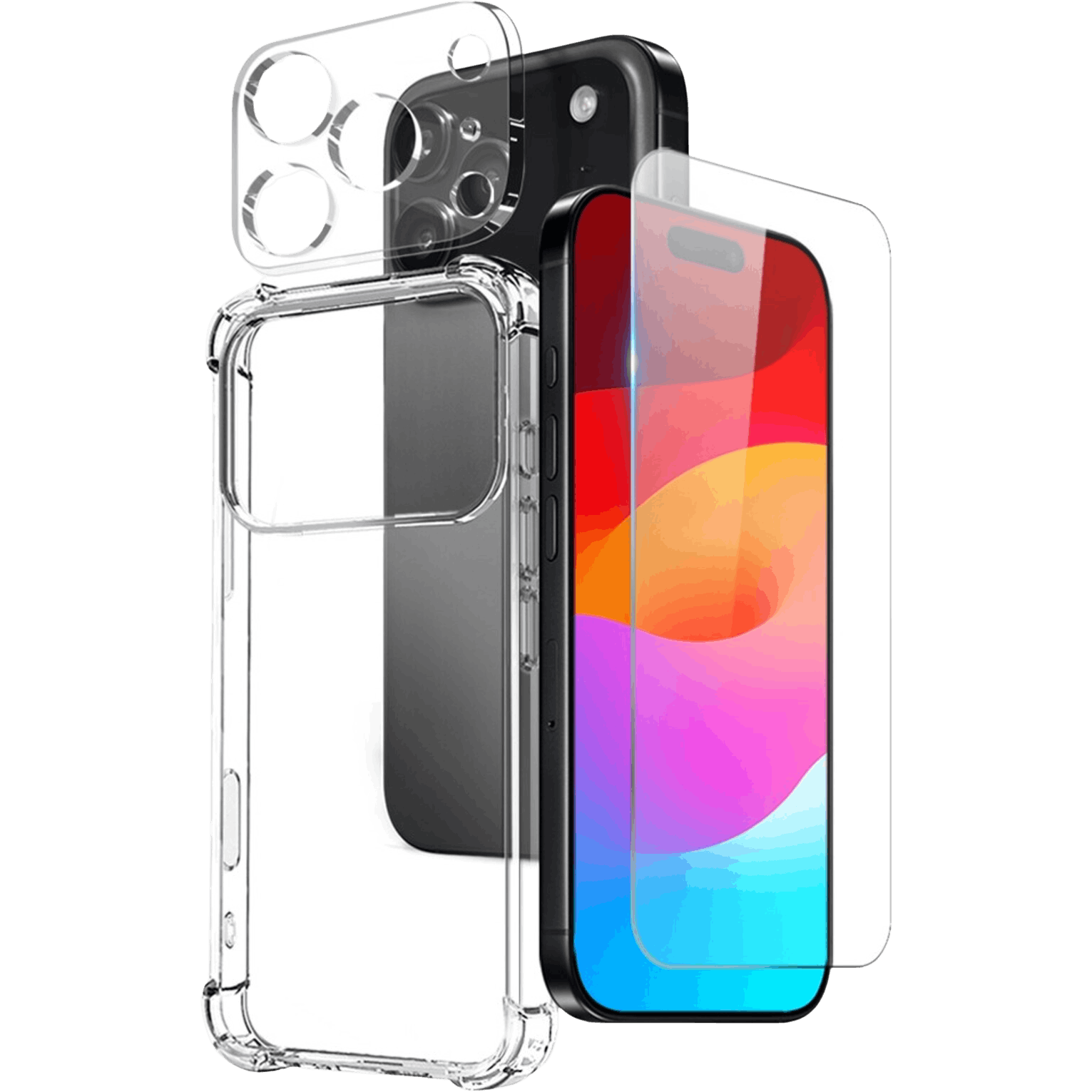 Northjo Apple iPhone 17 Pro Shockproof All-in-One Protection Transparant