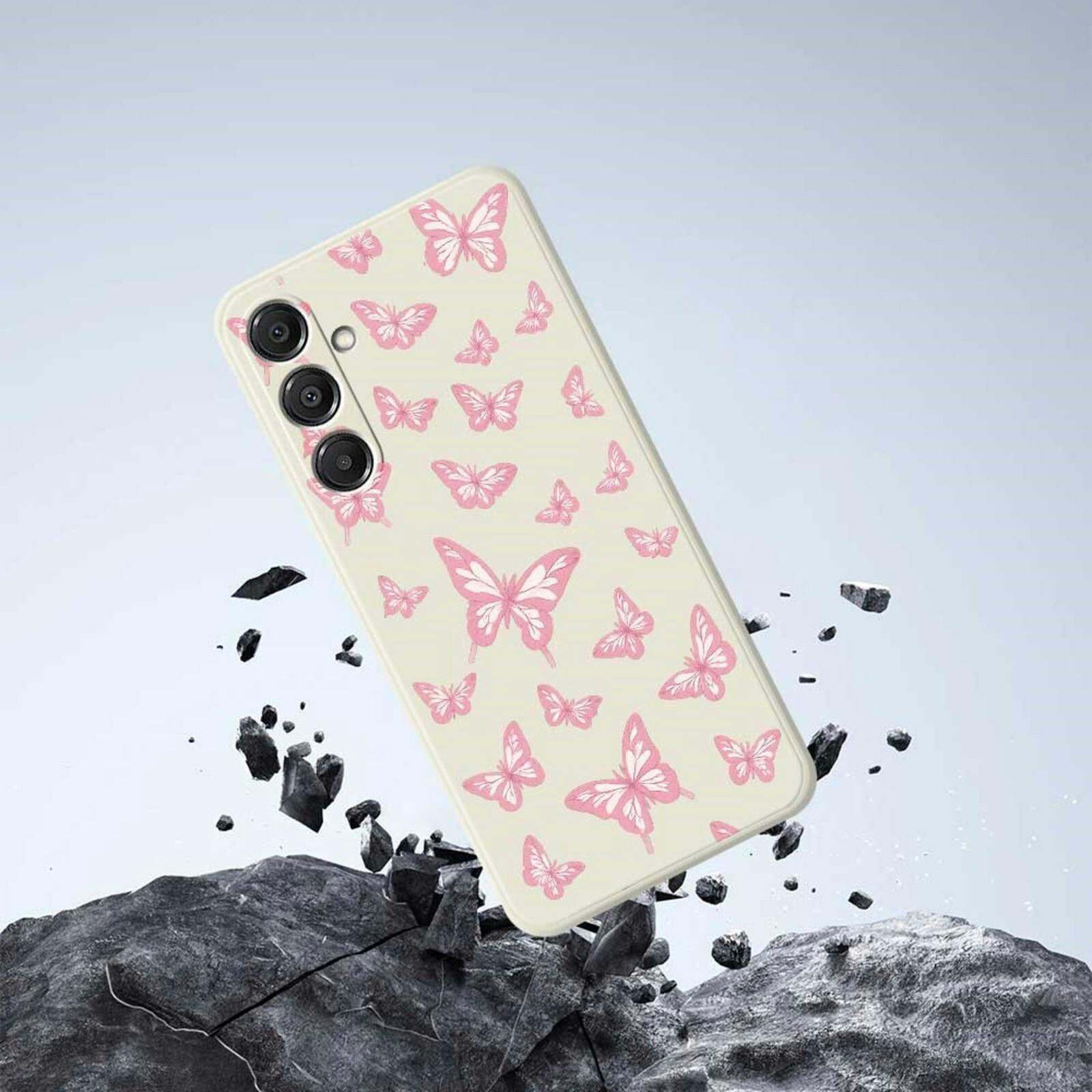 Mocaa Samsung Galaxy A16 Beschermhoesje Vlinders Meerkleurig