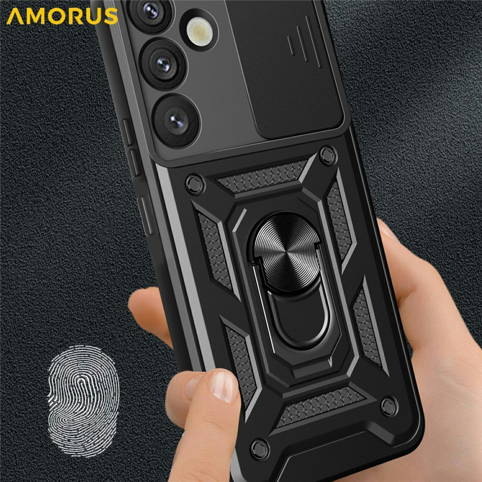 Amorus Samsung Galaxy S26 Plus Shield Case met Camera-schuif Groen