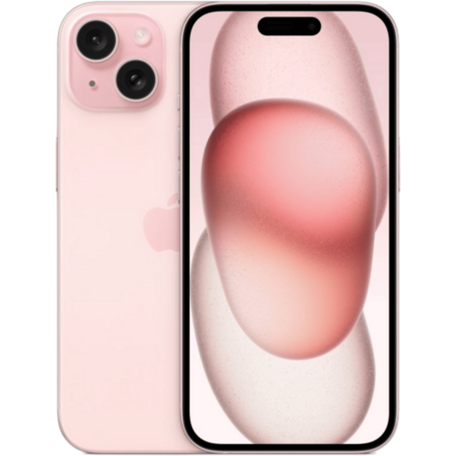 Apple iPhone 15 (Refurbished) Pink - Voorkant & achterkant