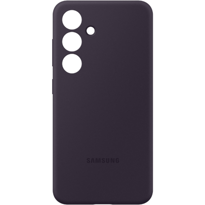 Samsung Galaxy S24 Siliconen Hoesje Dark Violet - Achterkant