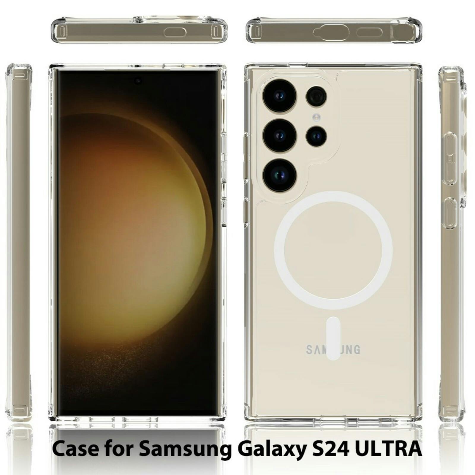 CaseBody Samsung Galaxy S24 Ultra Magsafe Airbag Hoesje Transparant