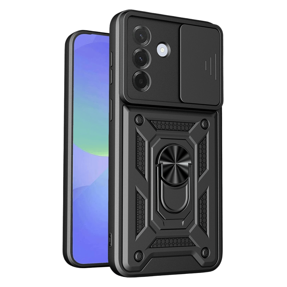 Amorus Samsung Galaxy A27 Shield Case met Camera-slider Zwart