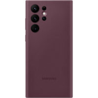 Samsung Galaxy S22 Ultra Siliconen Hoesje Burgundy - Voorkant