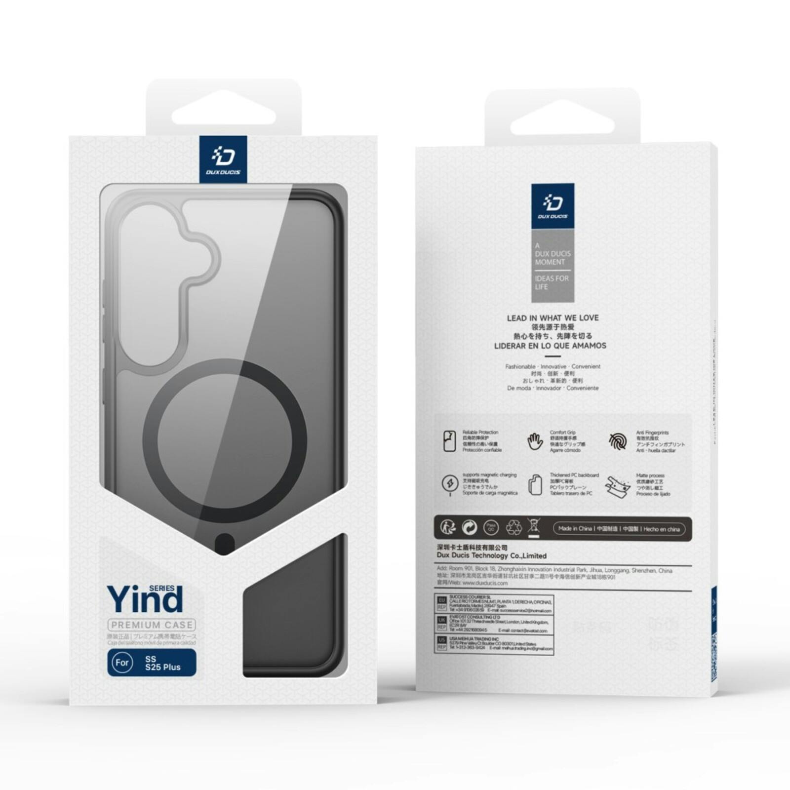 DUX DUCIS Samsung Galaxy S25 Plus Mat MagSafe Hoesje Zwart