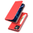 CaseBody iPhone 12 (Pro) Lux Bookcase Hoesje Rood