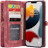 Caseme iPhone 13 Pro Portemonnee Hoesje Alles-in-één Rood