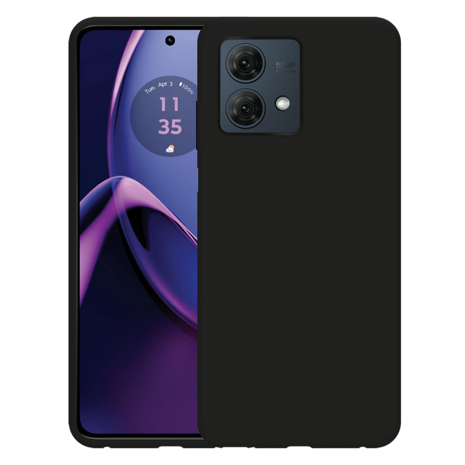 Just in Case Motorola Moto G84 Siliconen (TPU) Hoesje Zwart
