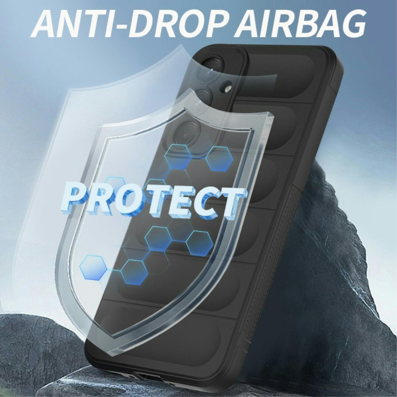 Comfycase Samsung Galaxy A55 Cushion Case Zwart