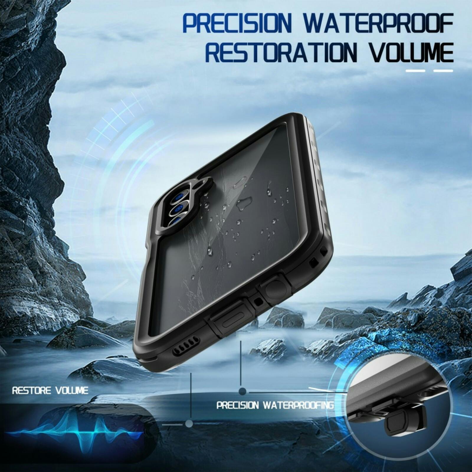 REDPEPPER Samsung A15 Dot Pro Waterproof Hoesje Zwart