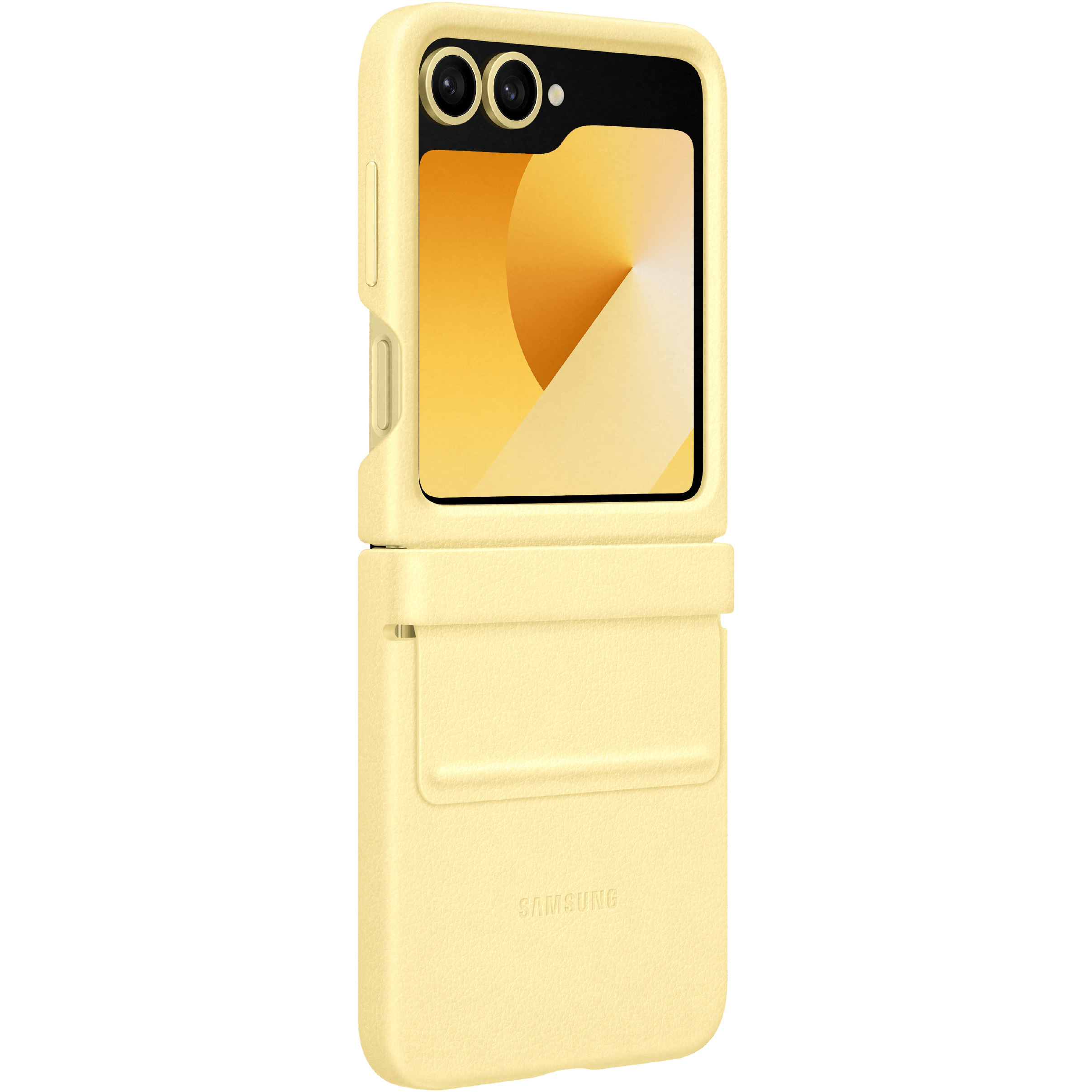 Samsung Galaxy Z Flip6 Kindsuit Hoesje Geel - Achterkant