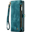 Caseme Galaxy S23 Plus Vintage Portemonnee Hoesje Blauw - Voorkant