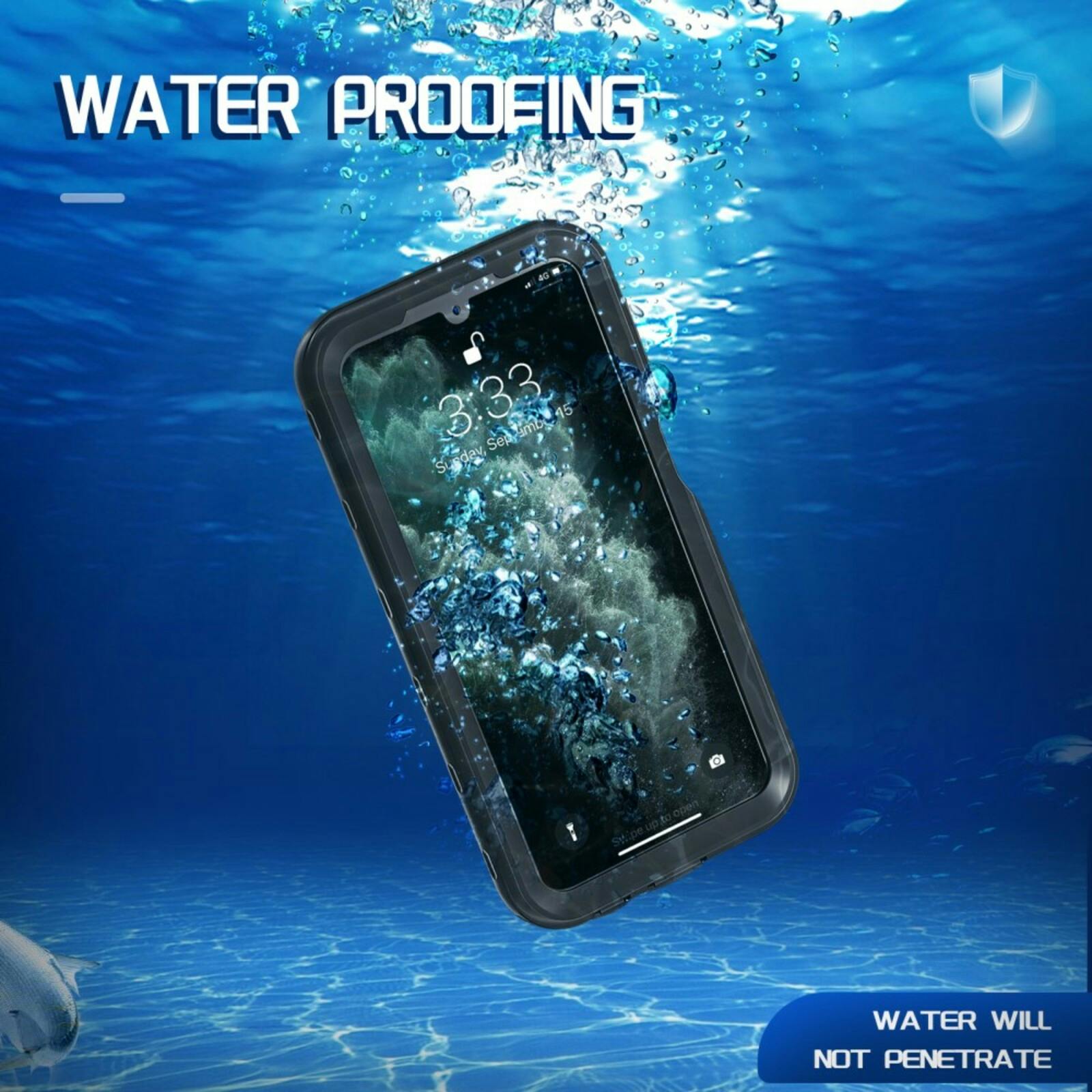 REDPEPPER Samsung A15 Dot Pro Waterproof Hoesje Zwart
