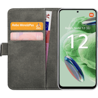 Mobilize Redmi Note 12 5G Portemonnee Hoesje Zwart - Voorkant