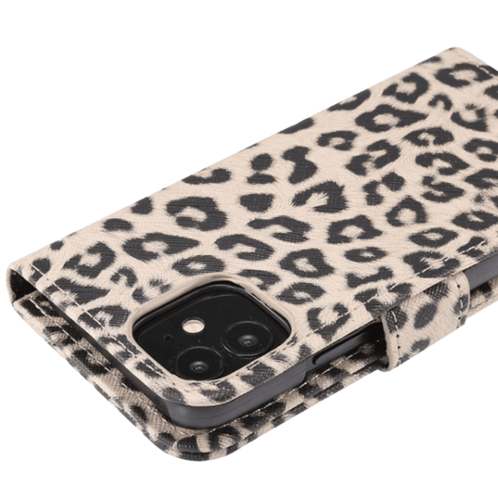 Mocaa iPhone 12 (Pro) Luipaardprint Bookcase Hoesje style I