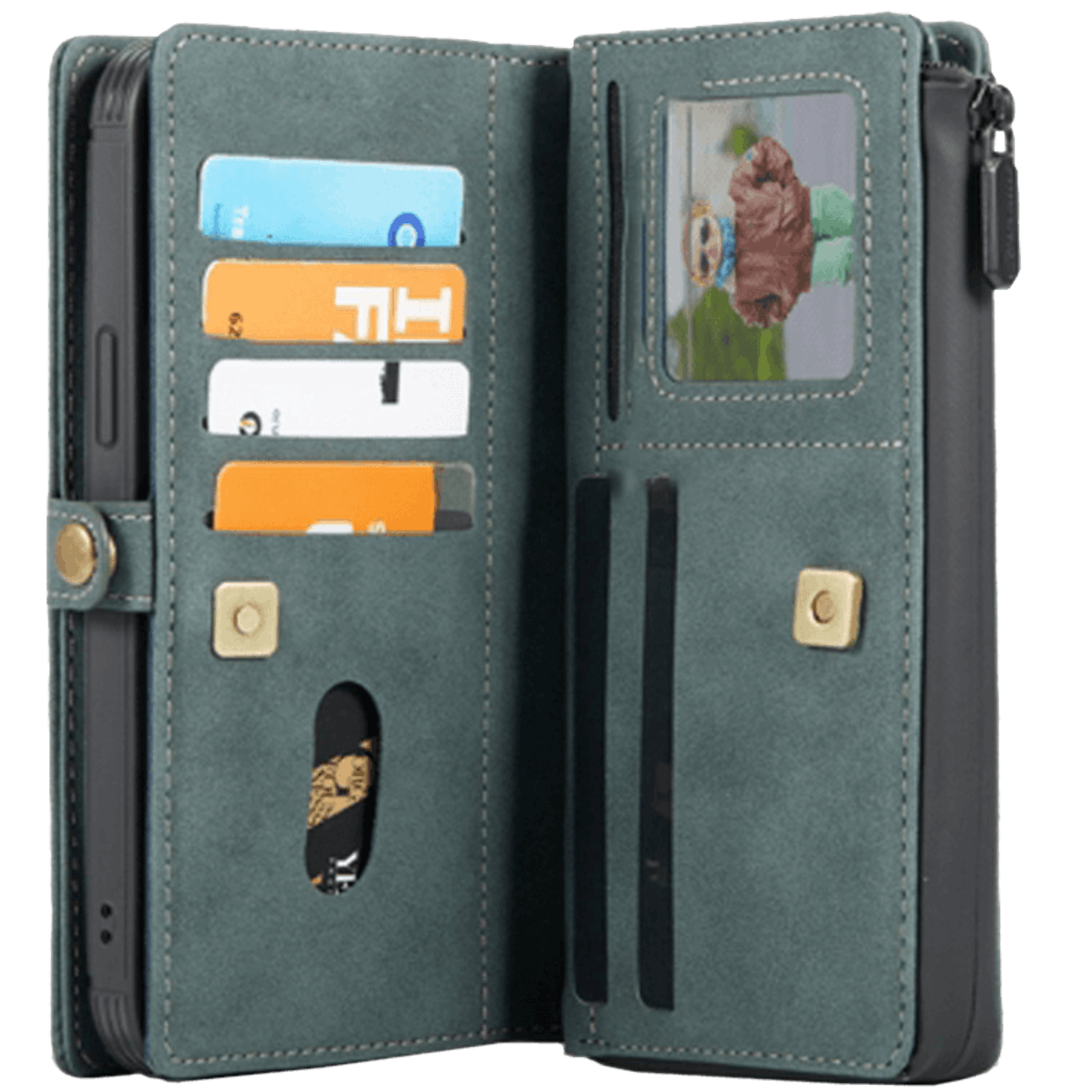 Caseme iPhone 12 Pro Max 2 in 1 Luxury Wallet Blauw