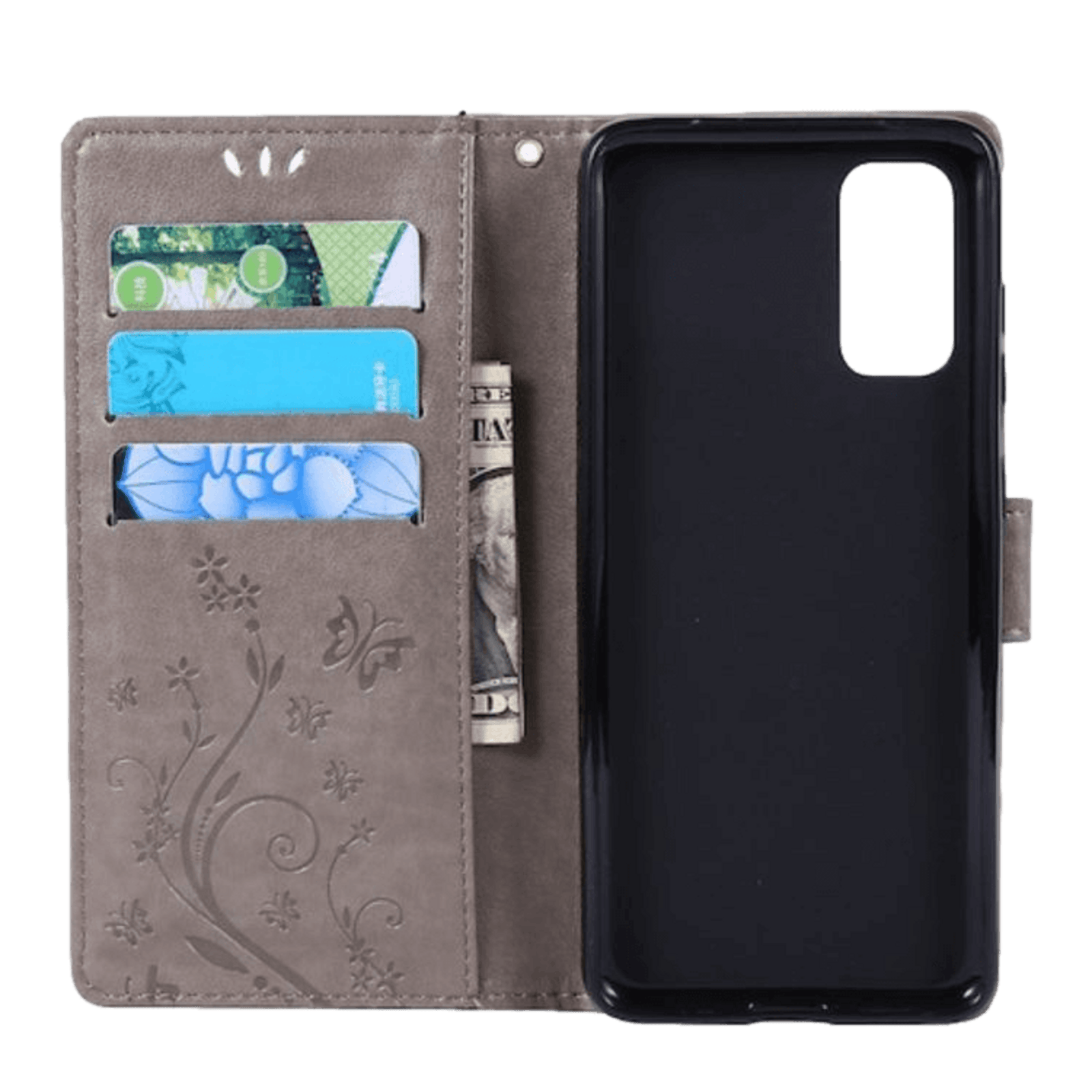 Mocaa Samsung Galaxy S20 Booklet Telefoonhoesje Grijs