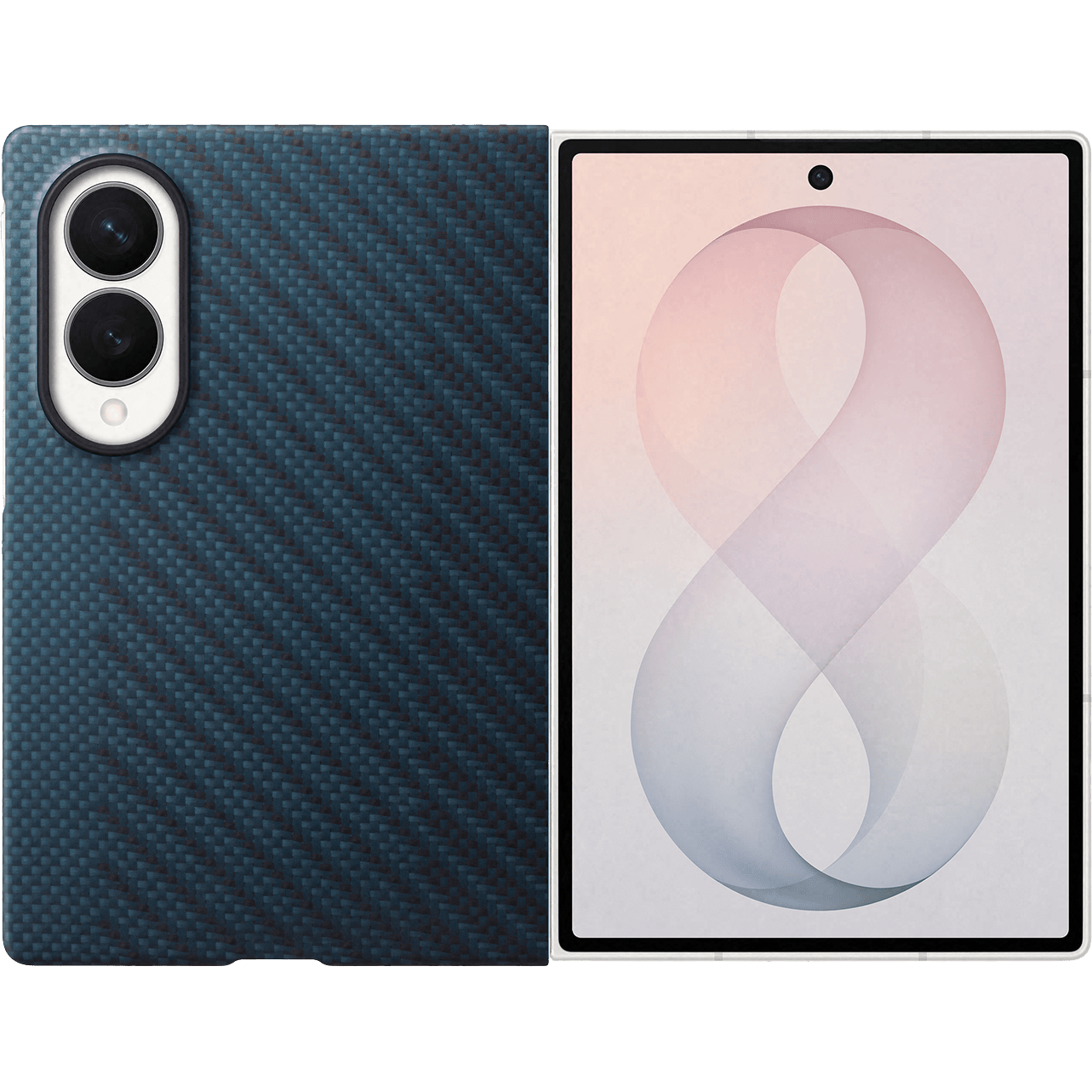Samsung Galaxy Z Fold8 Ultra Carbon Magnet Case Marineblauw