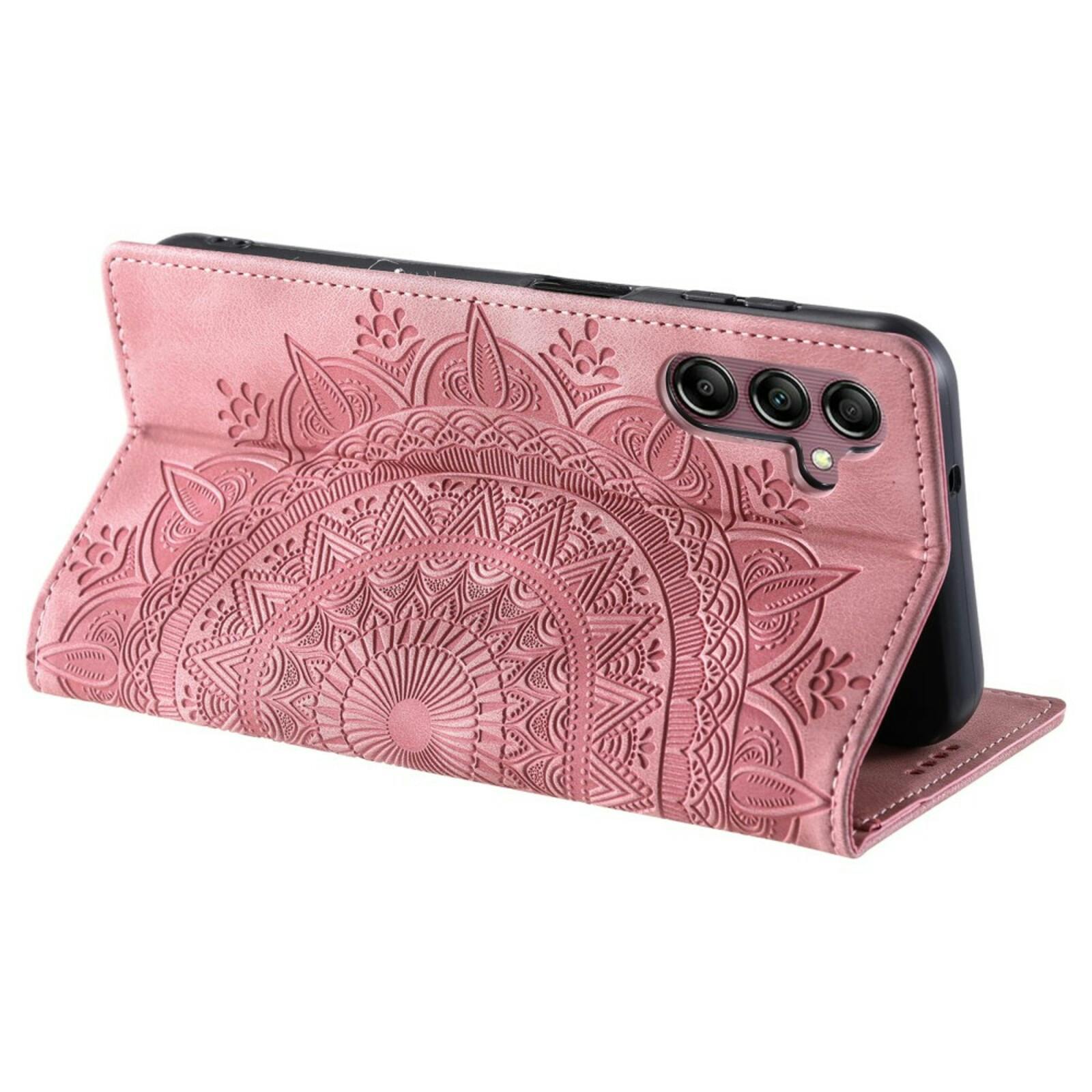 Comfycase Samsung Galaxy S24 FE Zacht Mandala Book Hoesje Roze