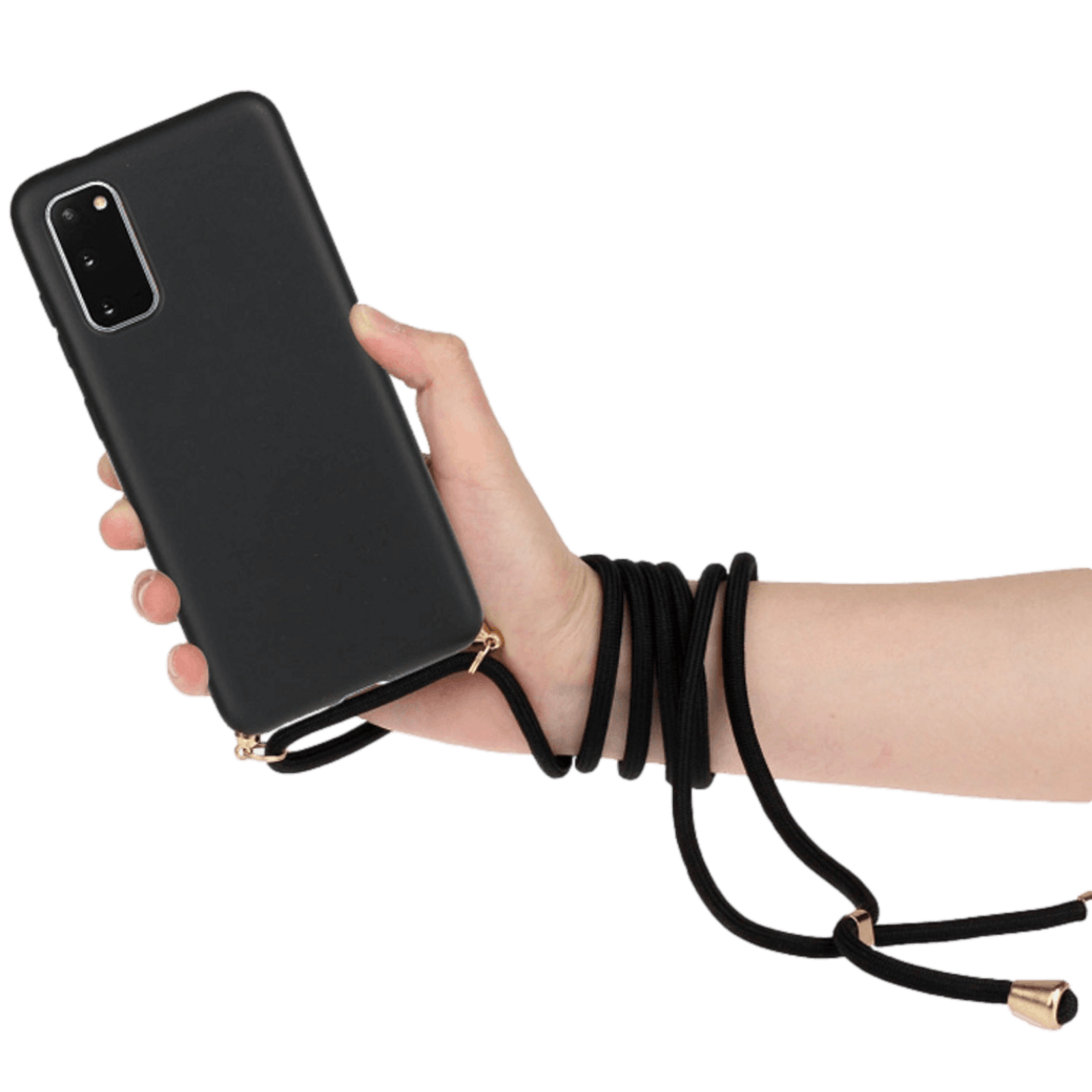 Mocaa Samsung Galaxy S20 Telefoonhoesje met Koord Zwart