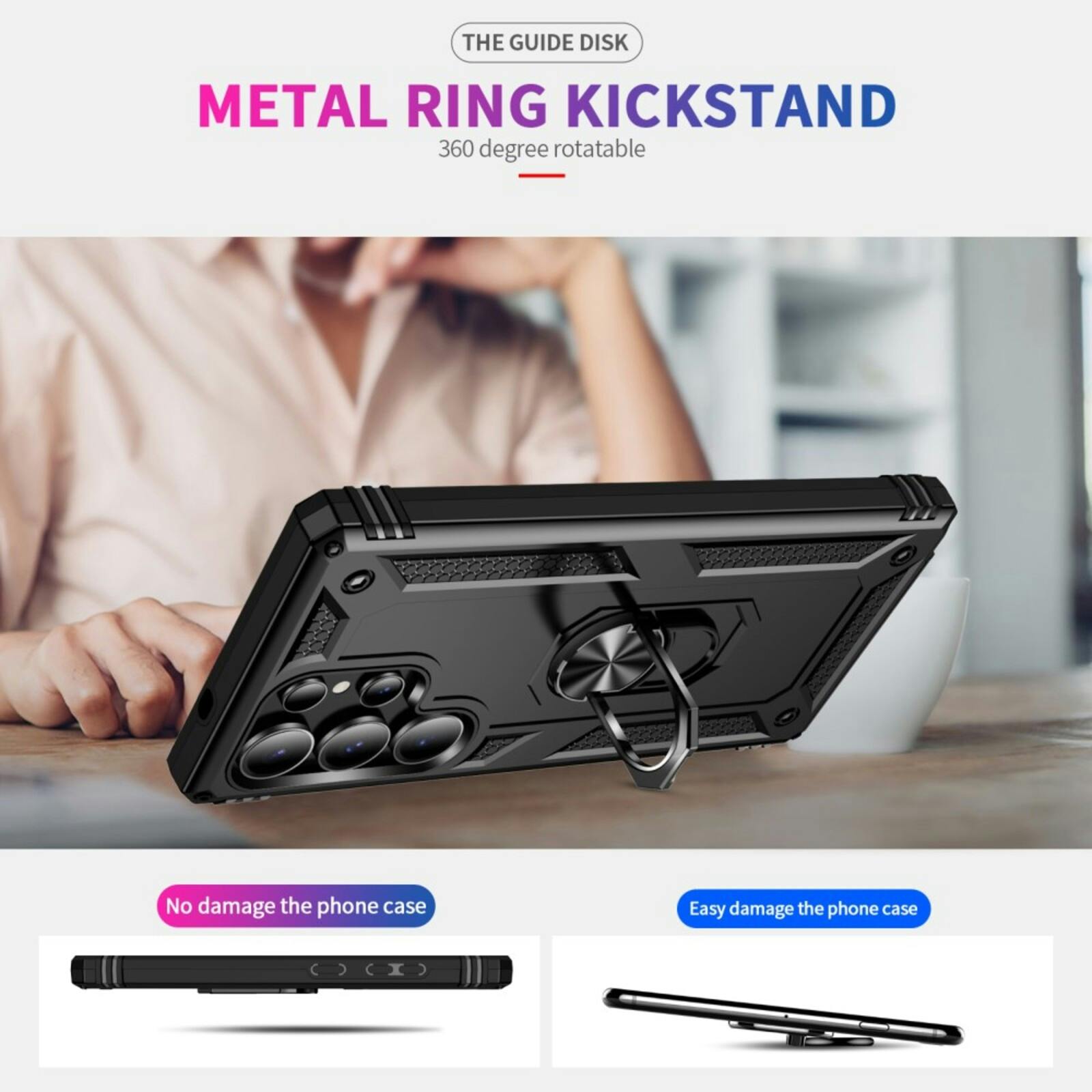 CaseBody Samsung Galaxy S25 Ultra Shield Case Zwart