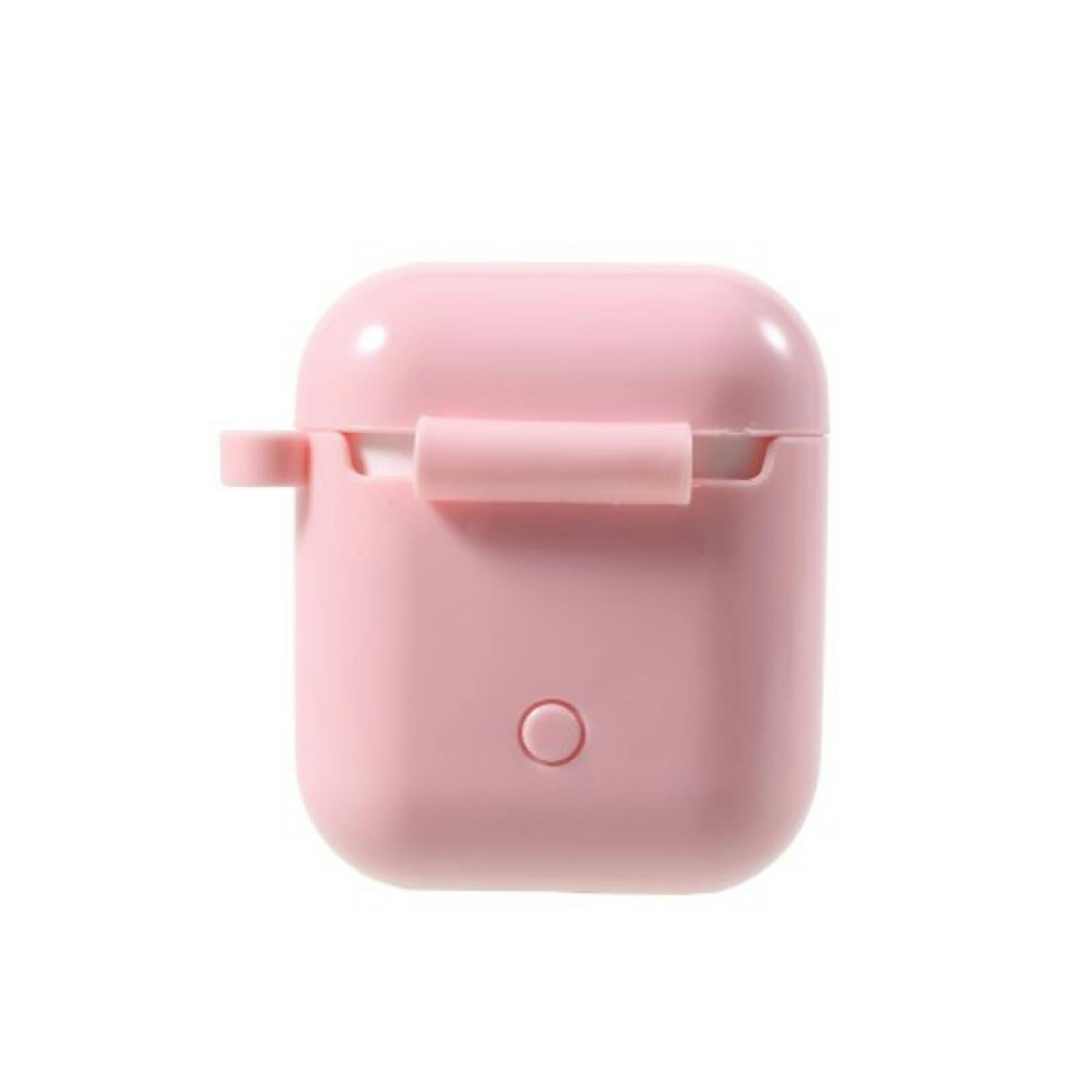 CaseBody Heart Siliconen Beschermhoesje AirPods 1/2 met Haak Roze