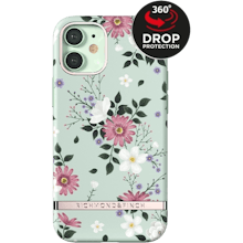 Richmond & Finch iPhone 12 (Pro) Mint Bloemen Hoesje