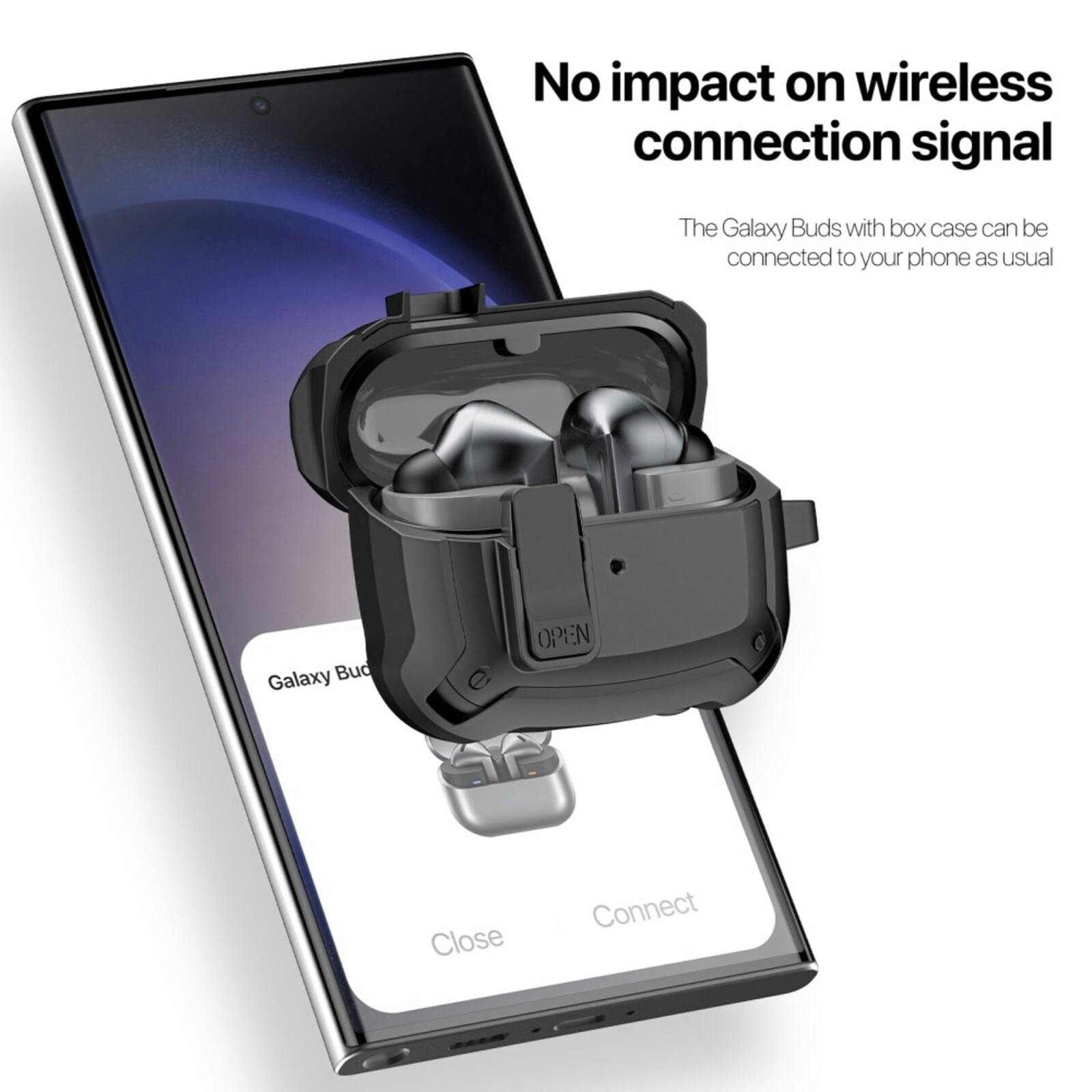 DUX DUCIS Samsung Galaxy Buds3 (Pro) SECH Series Hoesje met Haak Zwart