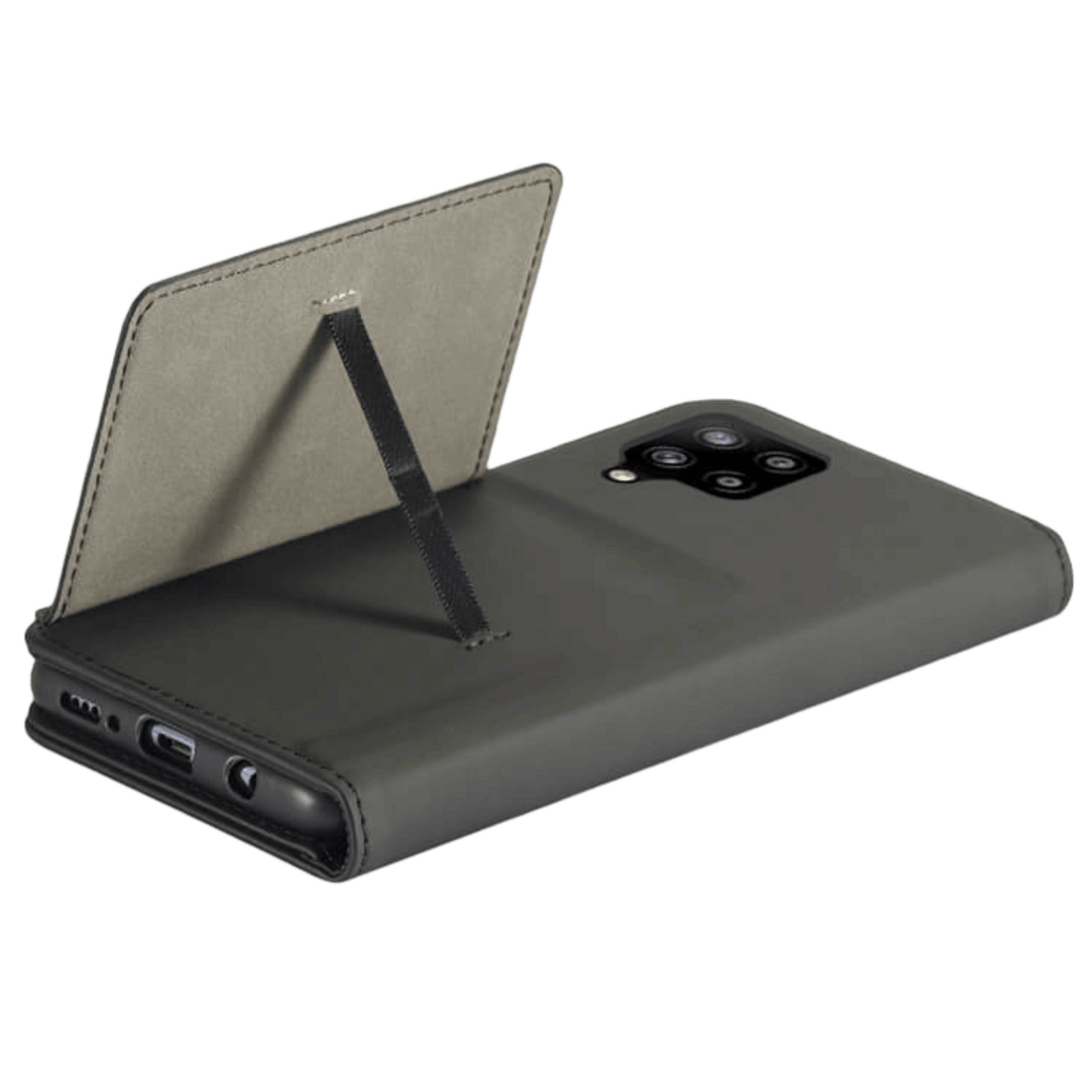 CaseBody Samsung Galaxy A12 Lux Bookcase Hoesje Zwart