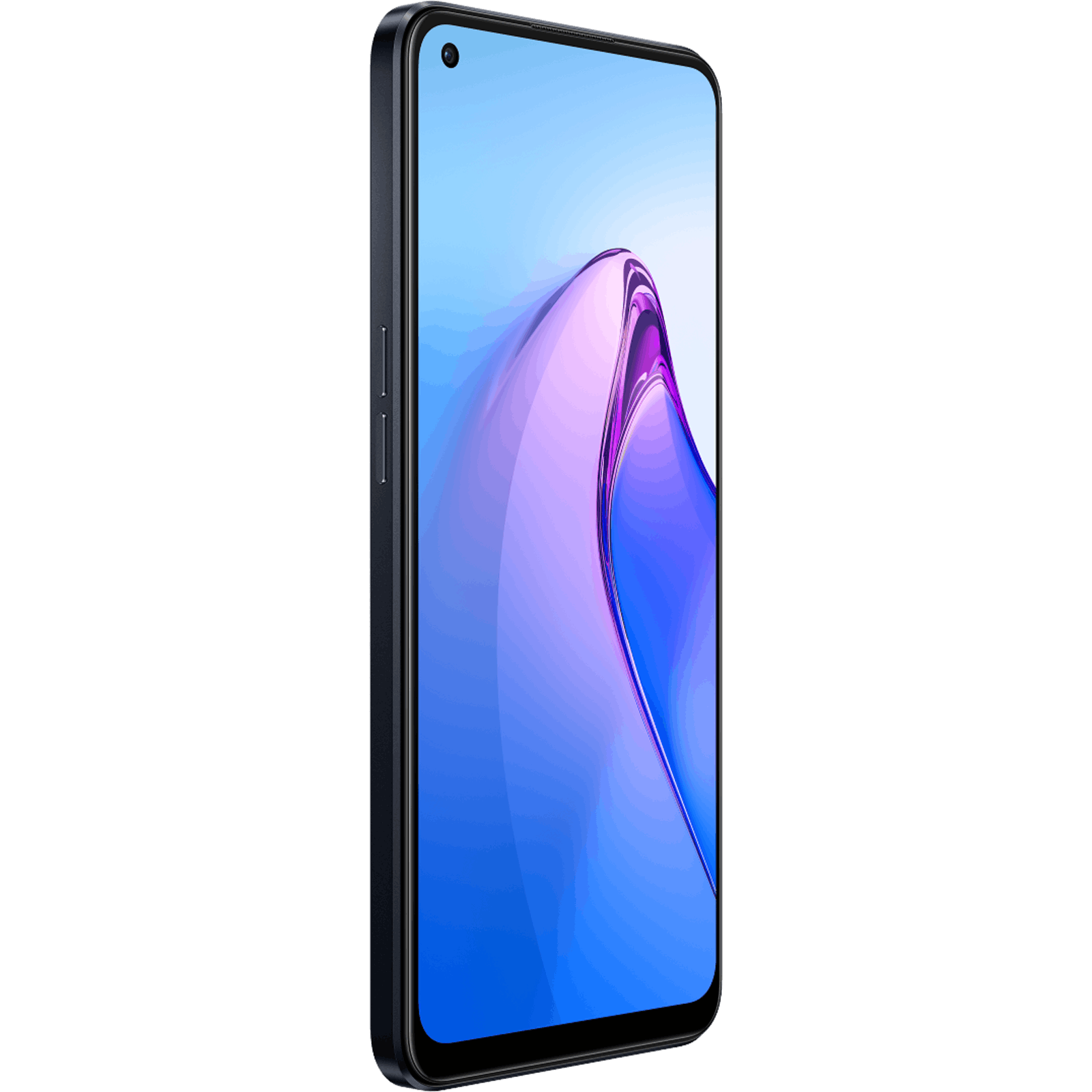 OPPO Reno8 5G Shimmer Black - Aanzicht vanaf links