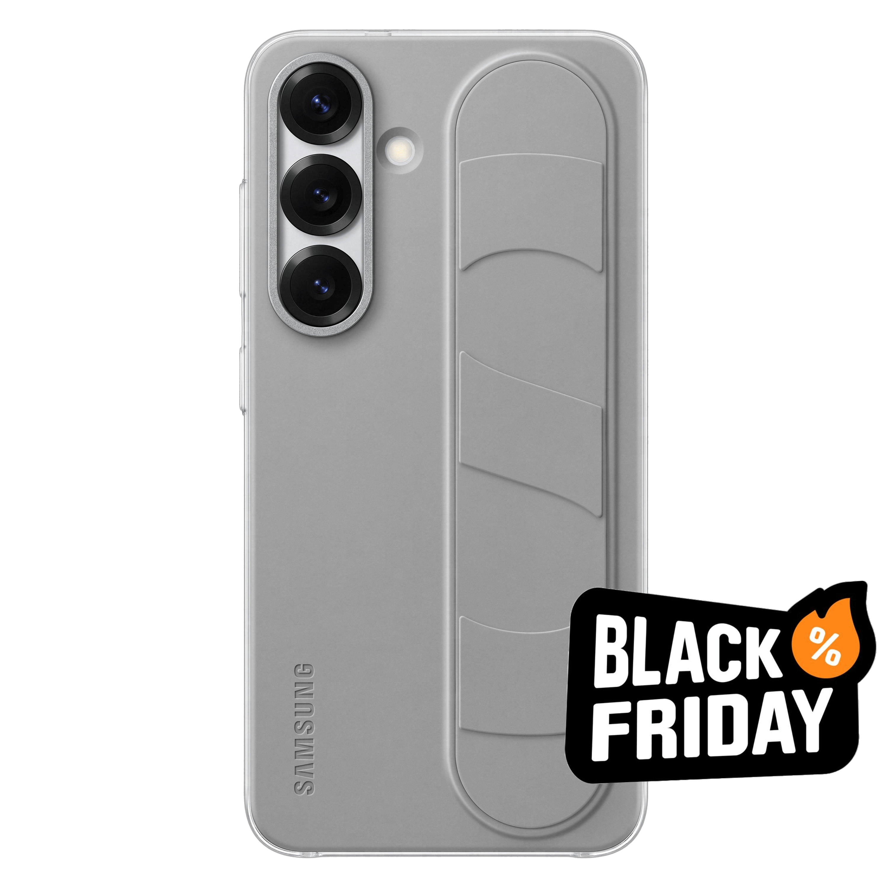 Samsung Galaxy S25 Standing Grip Hoesje Grijs