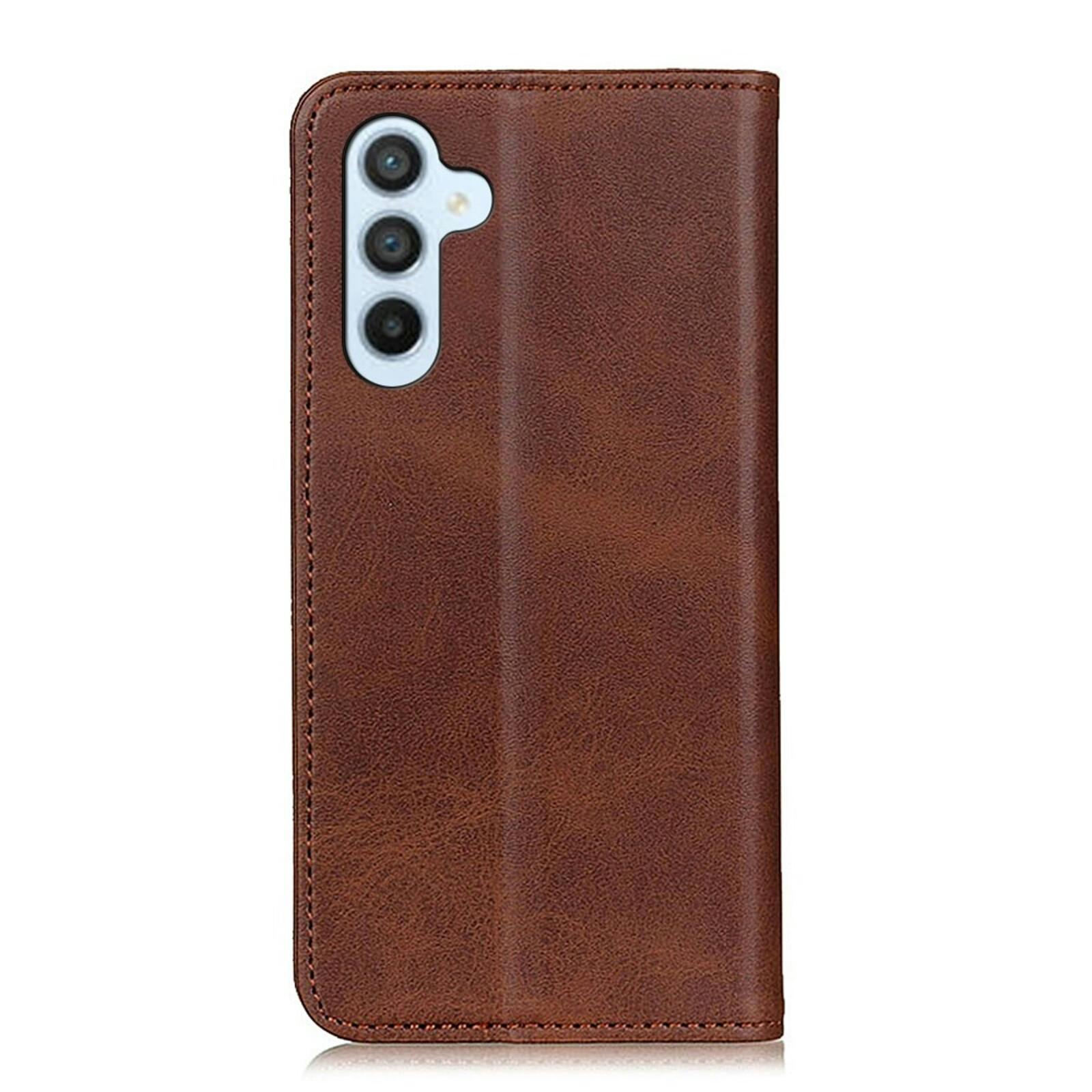 CaseBody Samsung Galaxy A36 Real Leather Wallet Hoesje Bruin
