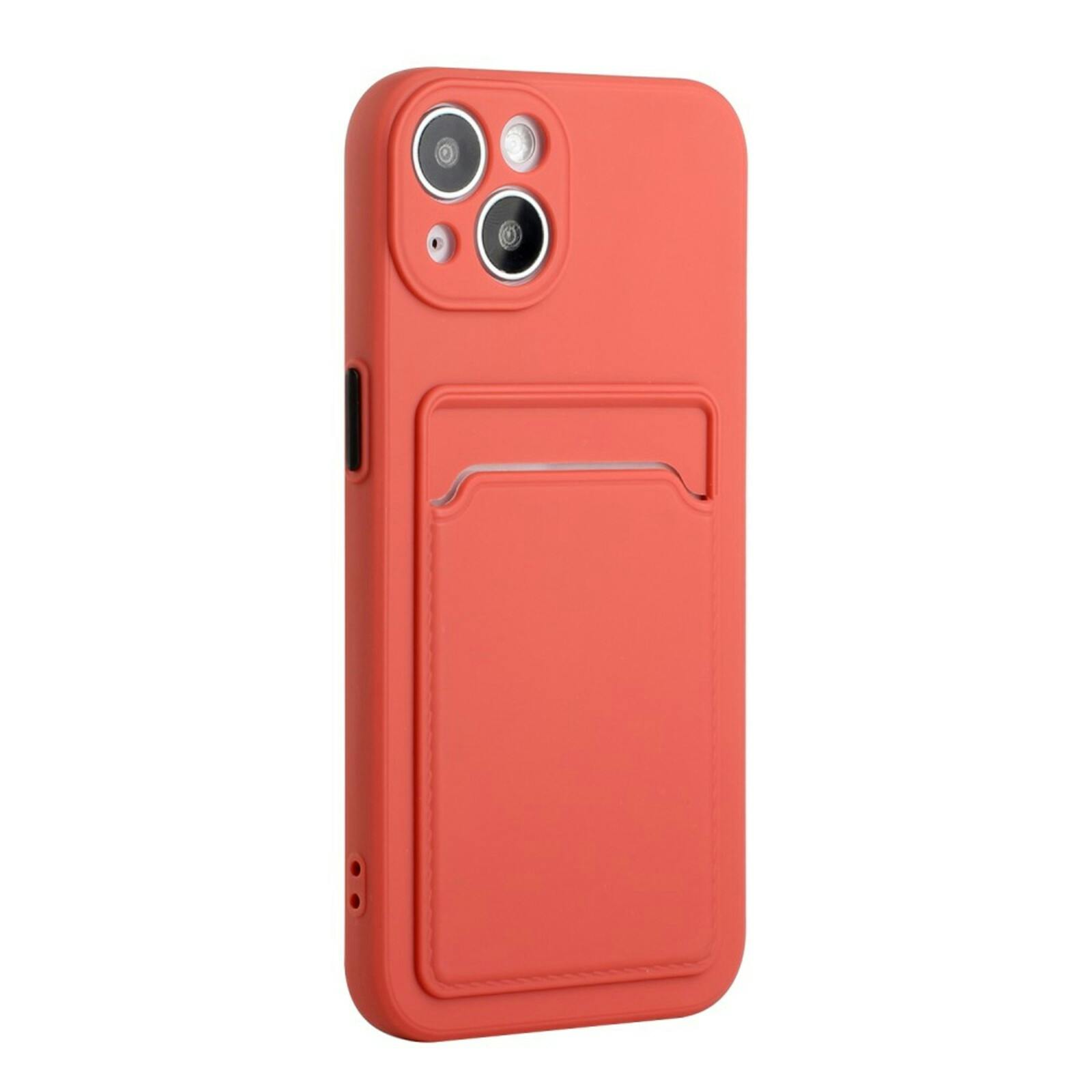 CaseBody iPhone 13 Telefoonhoesje met Kaarthouder Rood