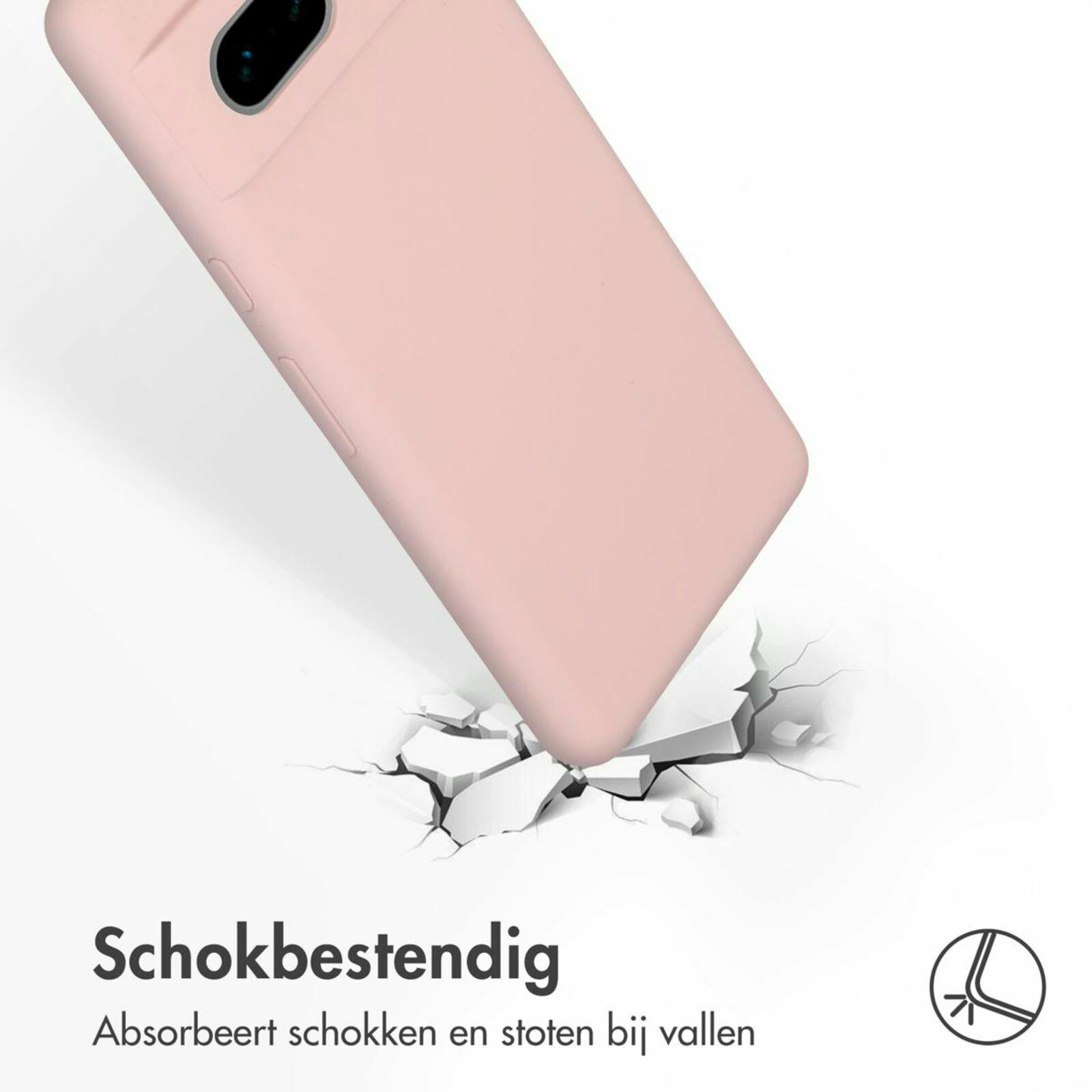 Accezz Pixel 7 Liquid Siliconen Hoesje Roze