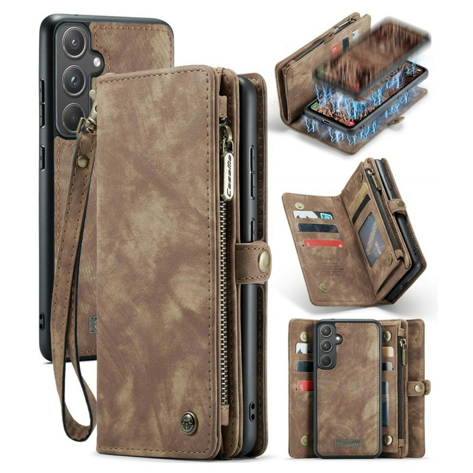 Caseme Samsung A55 Vintage Wallet Hoesje Bruin