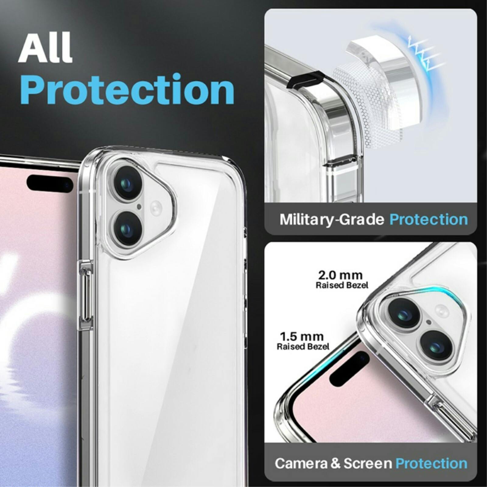 Northjo iPhone 16 Plus 5-in-1 Protection Bundel Transparant